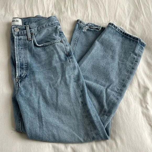 AGOLDE '90s Crop Distressed Jeans - Picture 7 of 9